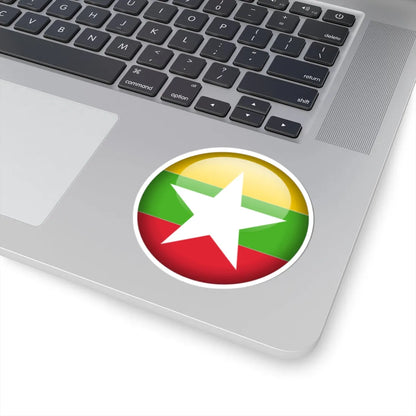 Flag orb Myanmar (Myanmar) STICKER Vinyl Kiss-Cut Decal - The Sticker Space