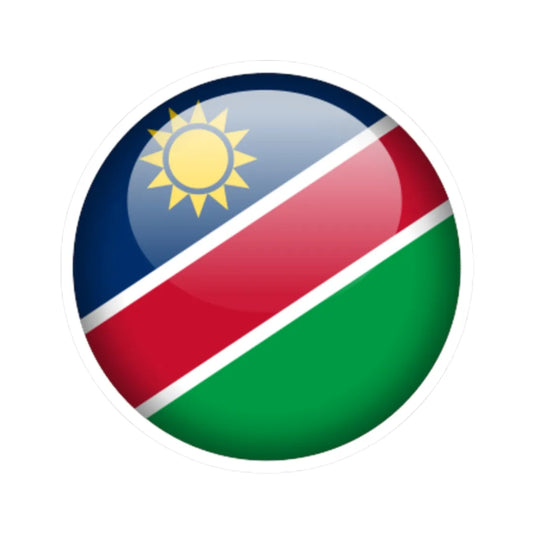 Flag orb Namibia (Namibia) STICKER Vinyl Kiss-Cut Decal 2 Inch White - The Sticker Space