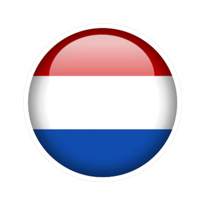 Flag orb Netherlands (Netherlands) STICKER Vinyl Kiss-Cut Decal 3 Inch White - The Sticker Space