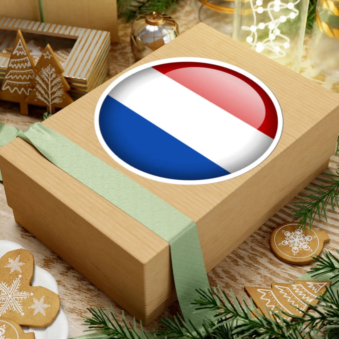 Flag orb Netherlands (Netherlands) STICKER Vinyl Kiss-Cut Decal - The Sticker Space