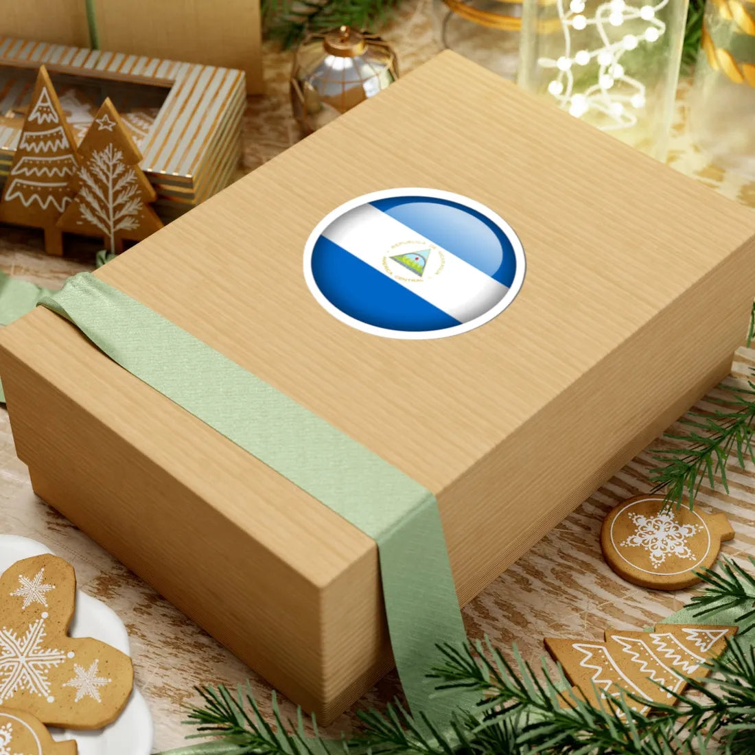 Flag orb Nicaragua (Nicaragua) STICKER Vinyl Kiss-Cut Decal - The Sticker Space