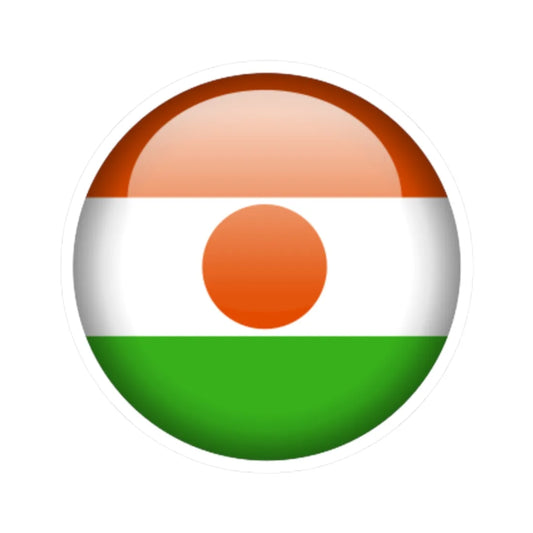 Flag orb Niger (Niger) STICKER Vinyl Kiss-Cut Decal 2 Inch White - The Sticker Space