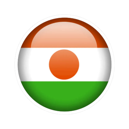 Flag orb Niger (Niger) STICKER Vinyl Kiss-Cut Decal 3 Inch White - The Sticker Space