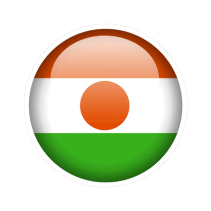 Flag orb Niger (Niger) STICKER Vinyl Kiss-Cut Decal 6 Inch White - The Sticker Space