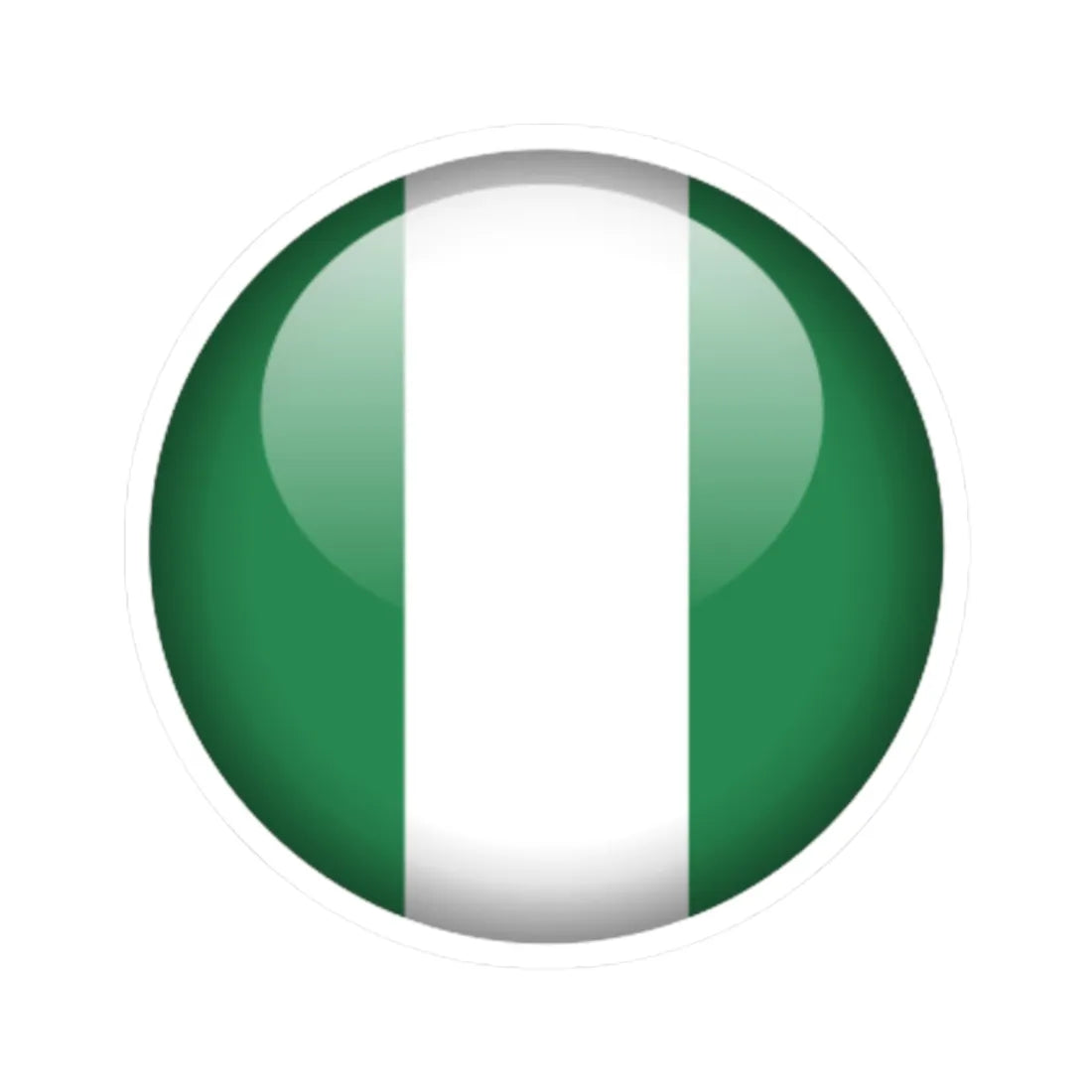 Flag orb Nigeria (Niger) STICKER Vinyl Kiss-Cut Decal 2 Inch White - The Sticker Space