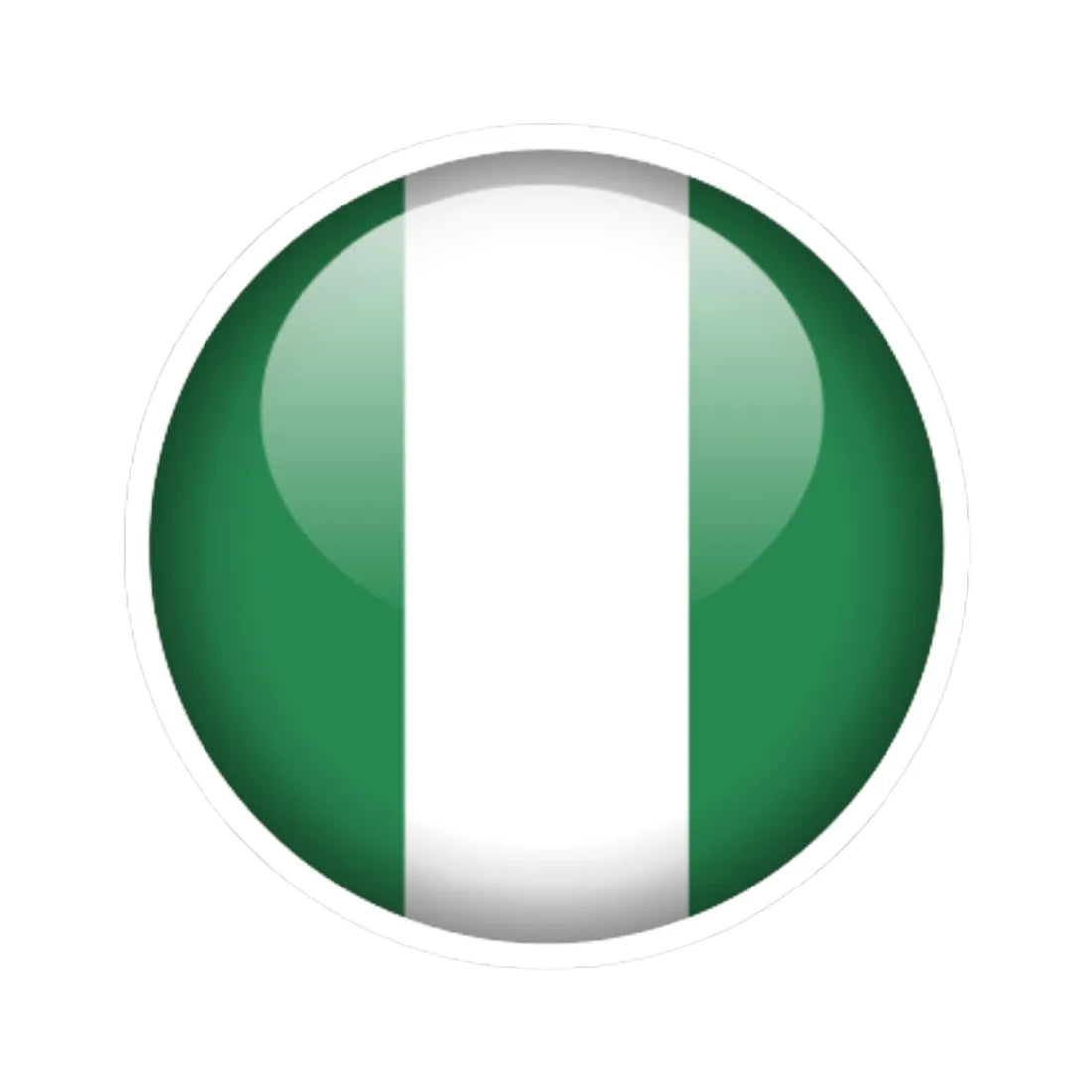 Flag orb Nigeria (Niger) STICKER Vinyl Kiss-Cut Decal 4 Inch White - The Sticker Space