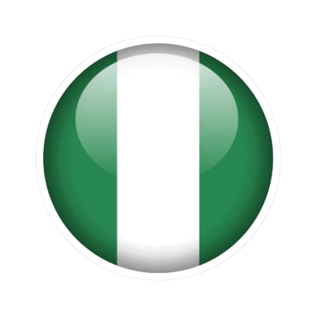 Flag orb Nigeria (Niger) STICKER Vinyl Kiss-Cut Decal 6 Inch White - The Sticker Space