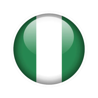 Flag orb Nigeria (Niger) STICKER Vinyl Kiss-Cut Decal 6 Inch White - The Sticker Space
