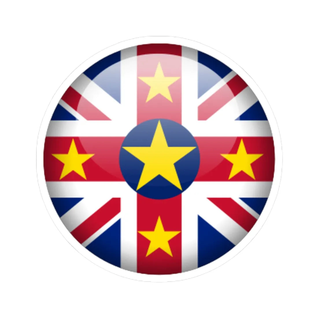 Flag orb Niue STICKER Vinyl Kiss-Cut Decal 4 Inch White - The Sticker Space