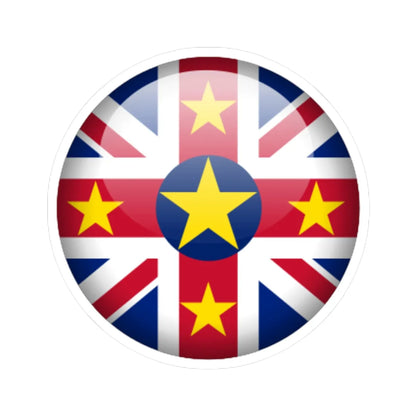 Flag orb Niue STICKER Vinyl Kiss-Cut Decal 4 Inch White - The Sticker Space
