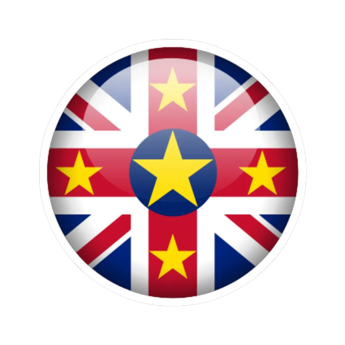Flag orb Niue STICKER Vinyl Kiss-Cut Decal 6 Inch White - The Sticker Space
