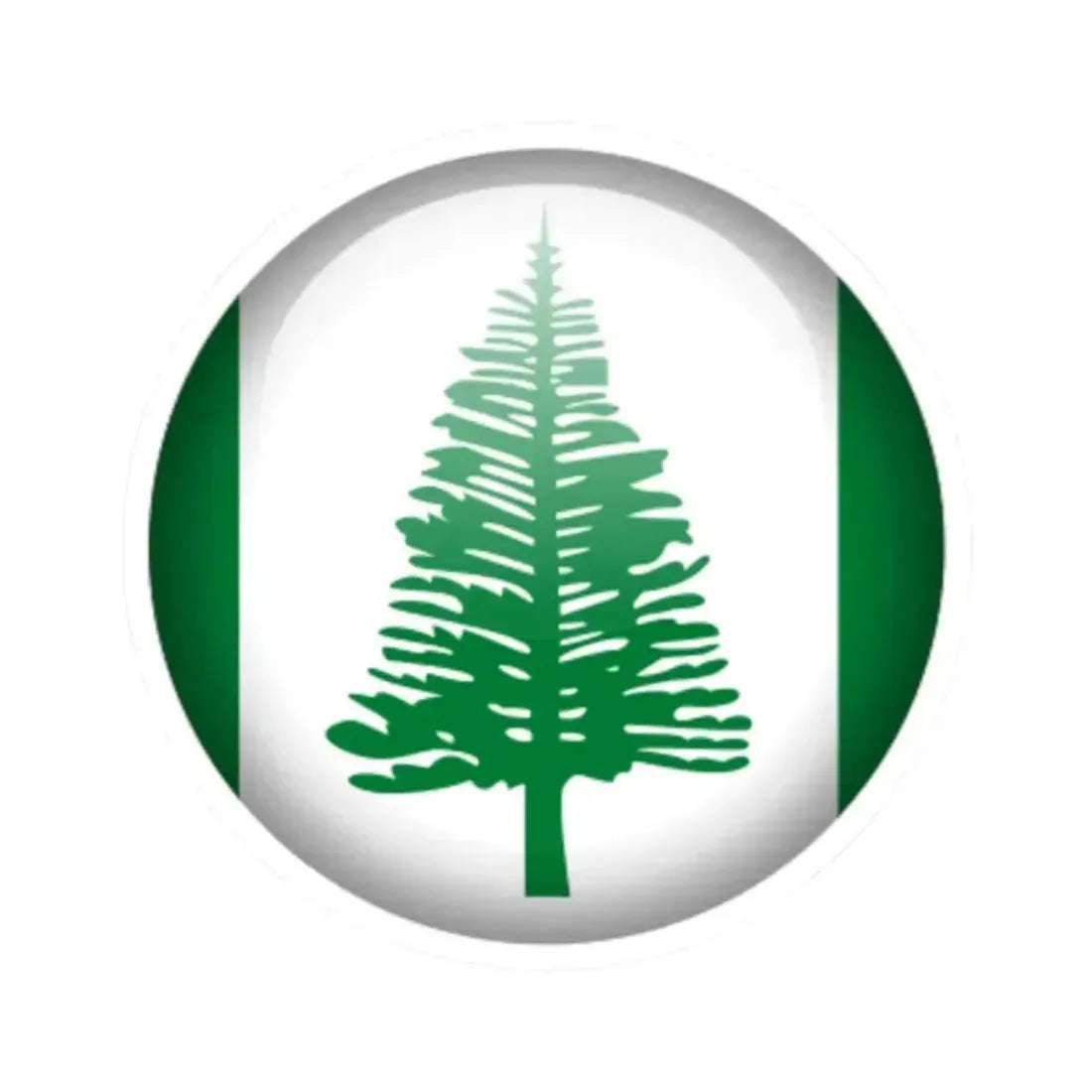 Flag orb Norfolk Island (Australia) STICKER Vinyl Kiss-Cut Decal 2 Inch White - The Sticker Space