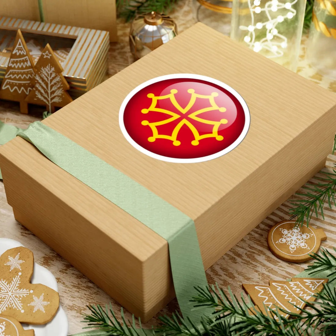 Flag orb Occitania (France) STICKER Vinyl Kiss-Cut Decal - The Sticker Space