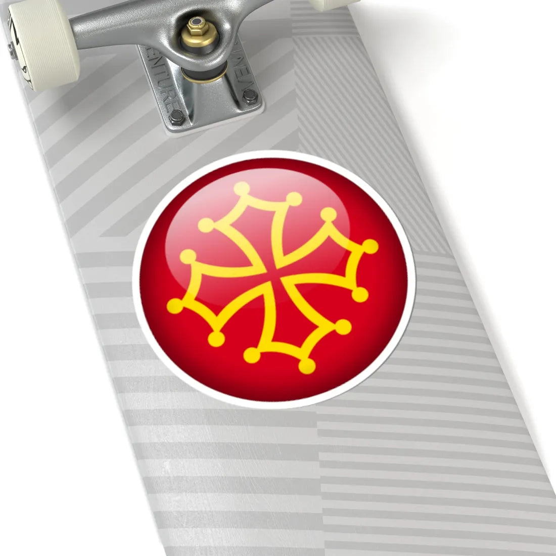 Flag orb Occitania (France) STICKER Vinyl Kiss-Cut Decal - The Sticker Space