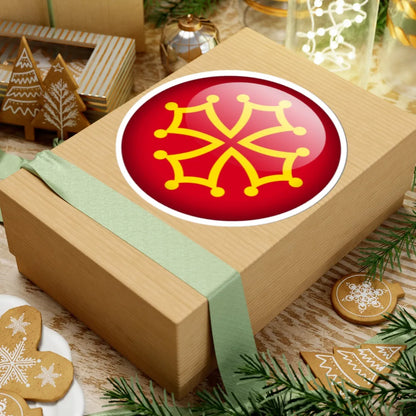 Flag orb Occitania (France) STICKER Vinyl Kiss-Cut Decal - The Sticker Space