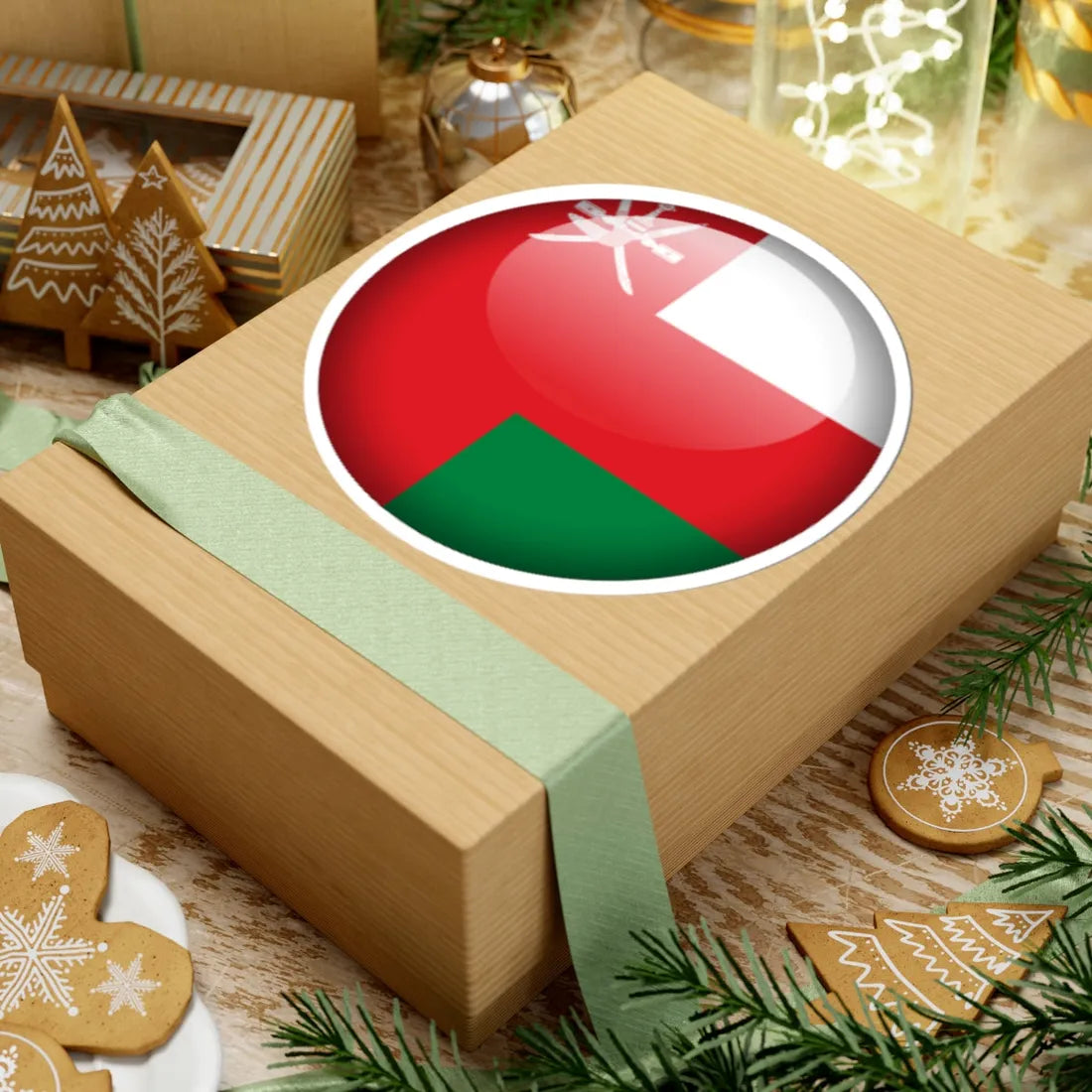 Flag orb Oman (Oman) STICKER Vinyl Kiss-Cut Decal - The Sticker Space