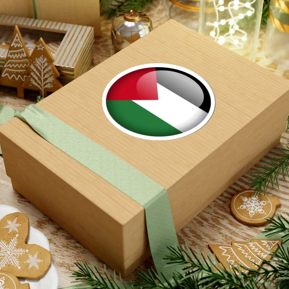 Flag orb Palestine (Palestine) STICKER Vinyl Kiss-Cut Decal - The Sticker Space