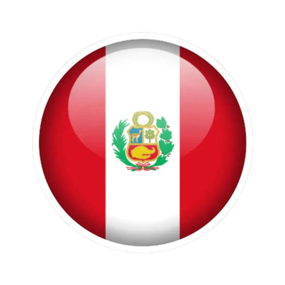 Flag orb Peru (Peru) STICKER Vinyl Kiss-Cut Decal 6 Inch White - The Sticker Space