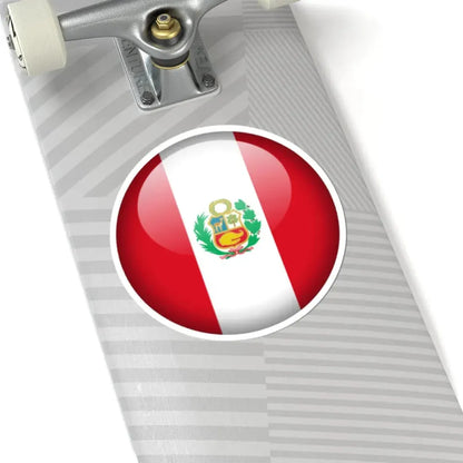Flag orb Peru (Peru) STICKER Vinyl Kiss-Cut Decal - The Sticker Space