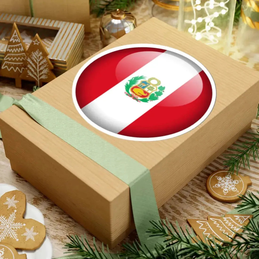 Flag orb Peru (Peru) STICKER Vinyl Kiss-Cut Decal - The Sticker Space