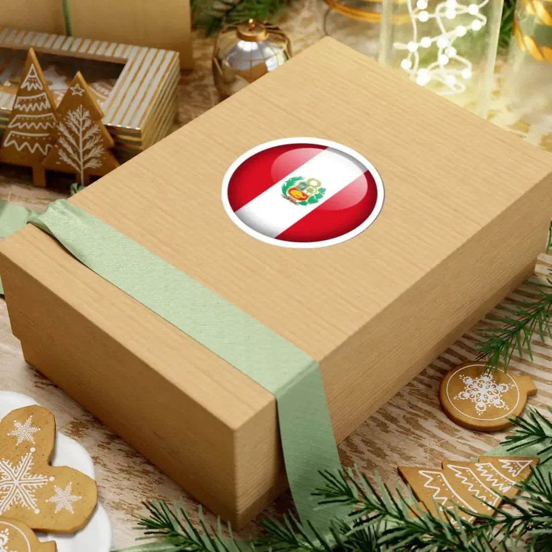 Flag orb Peru (Peru) STICKER Vinyl Kiss-Cut Decal - The Sticker Space