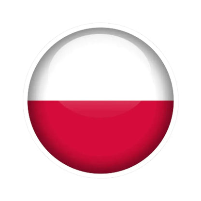 Flag orb Poland (Poland) STICKER Vinyl Kiss-Cut Decal 6 Inch White - The Sticker Space