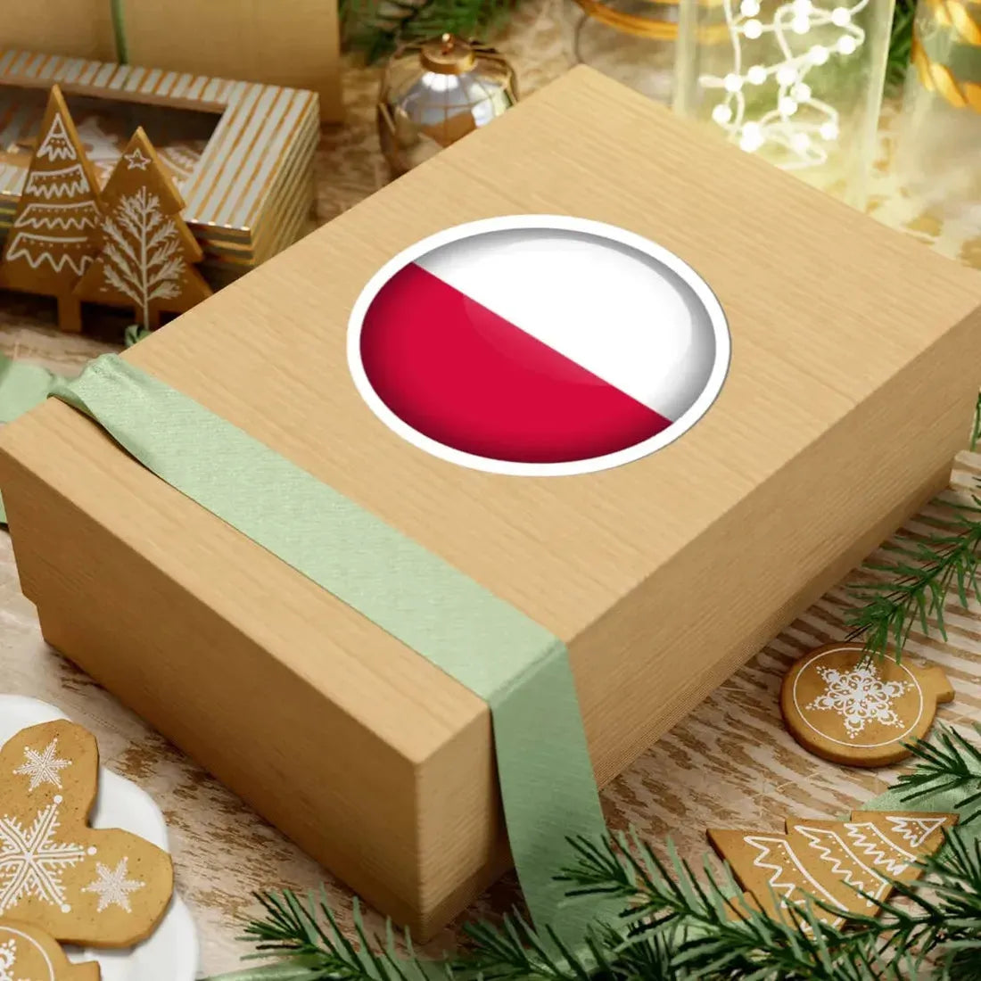 Flag orb Poland (Poland) STICKER Vinyl Kiss-Cut Decal - The Sticker Space