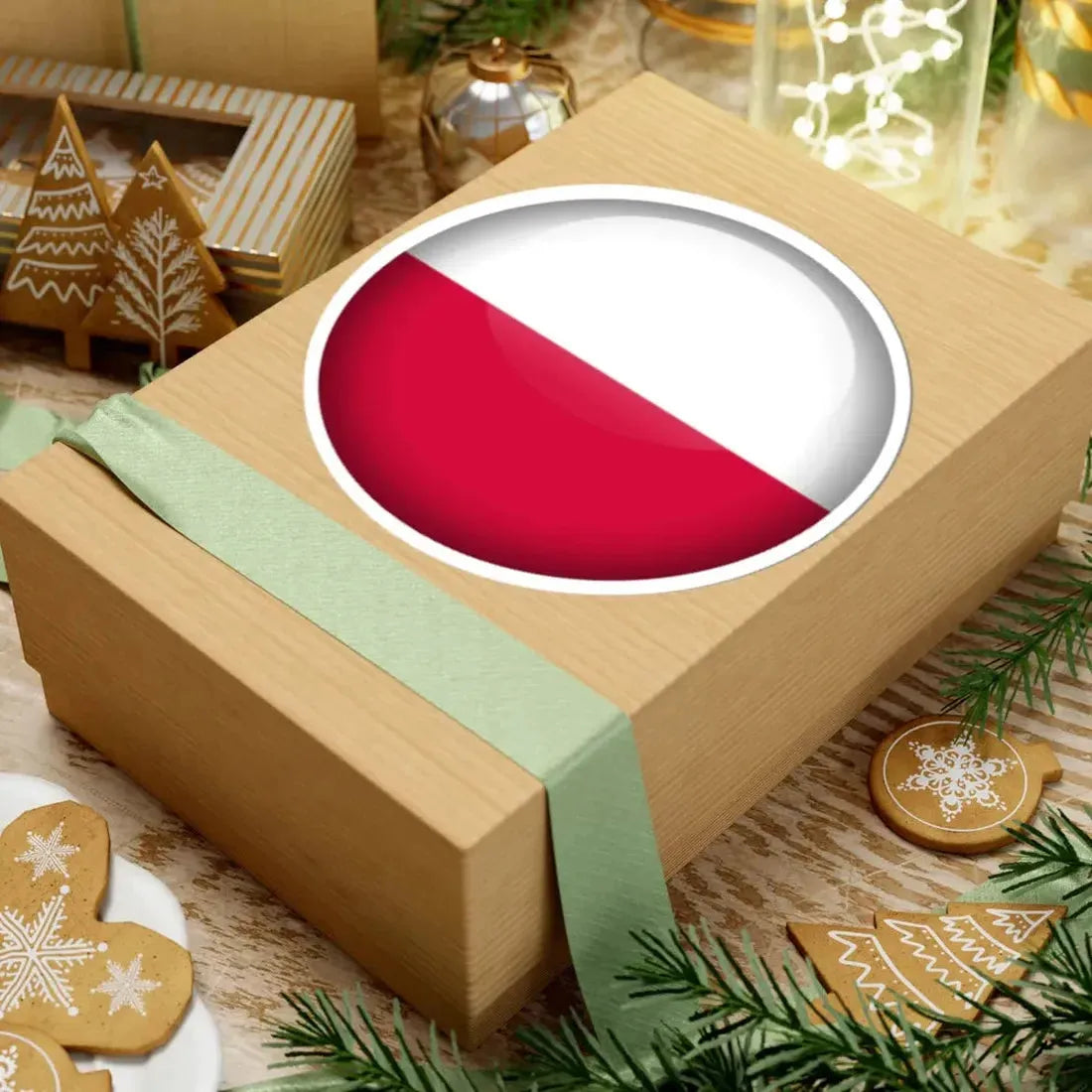 Flag orb Poland (Poland) STICKER Vinyl Kiss-Cut Decal - The Sticker Space