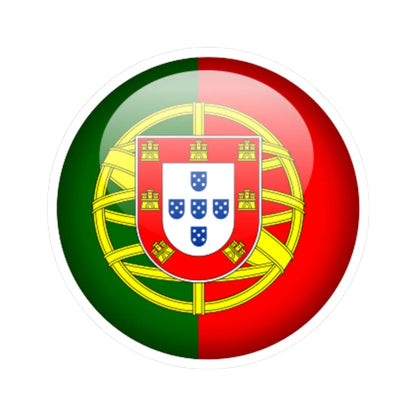 Flag orb Portugal (Portugal) STICKER Vinyl Kiss-Cut Decal 3 Inch White - The Sticker Space
