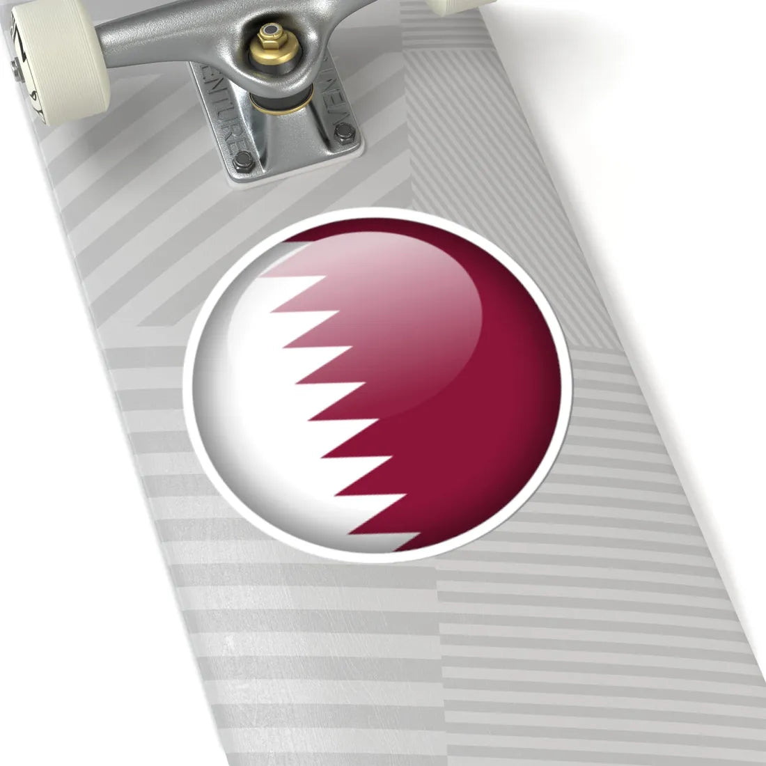 Flag orb Qatar (Qatar) STICKER Vinyl Kiss-Cut Decal - The Sticker Space