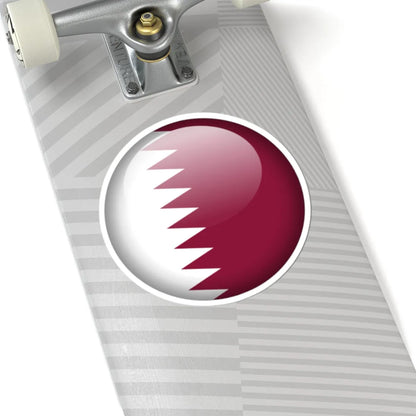 Flag orb Qatar (Qatar) STICKER Vinyl Kiss-Cut Decal - The Sticker Space