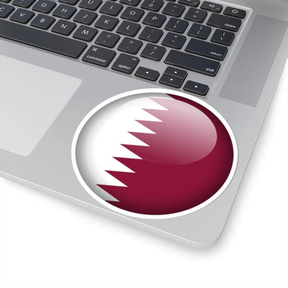 Flag orb Qatar (Qatar) STICKER Vinyl Kiss-Cut Decal - The Sticker Space