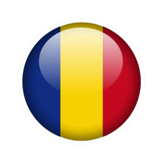 Flag orb Romania (Oman) STICKER Vinyl Kiss-Cut Decal 2 Inch White - The Sticker Space