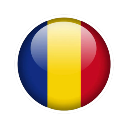 Flag orb Romania (Oman) STICKER Vinyl Kiss-Cut Decal 3 Inch White - The Sticker Space