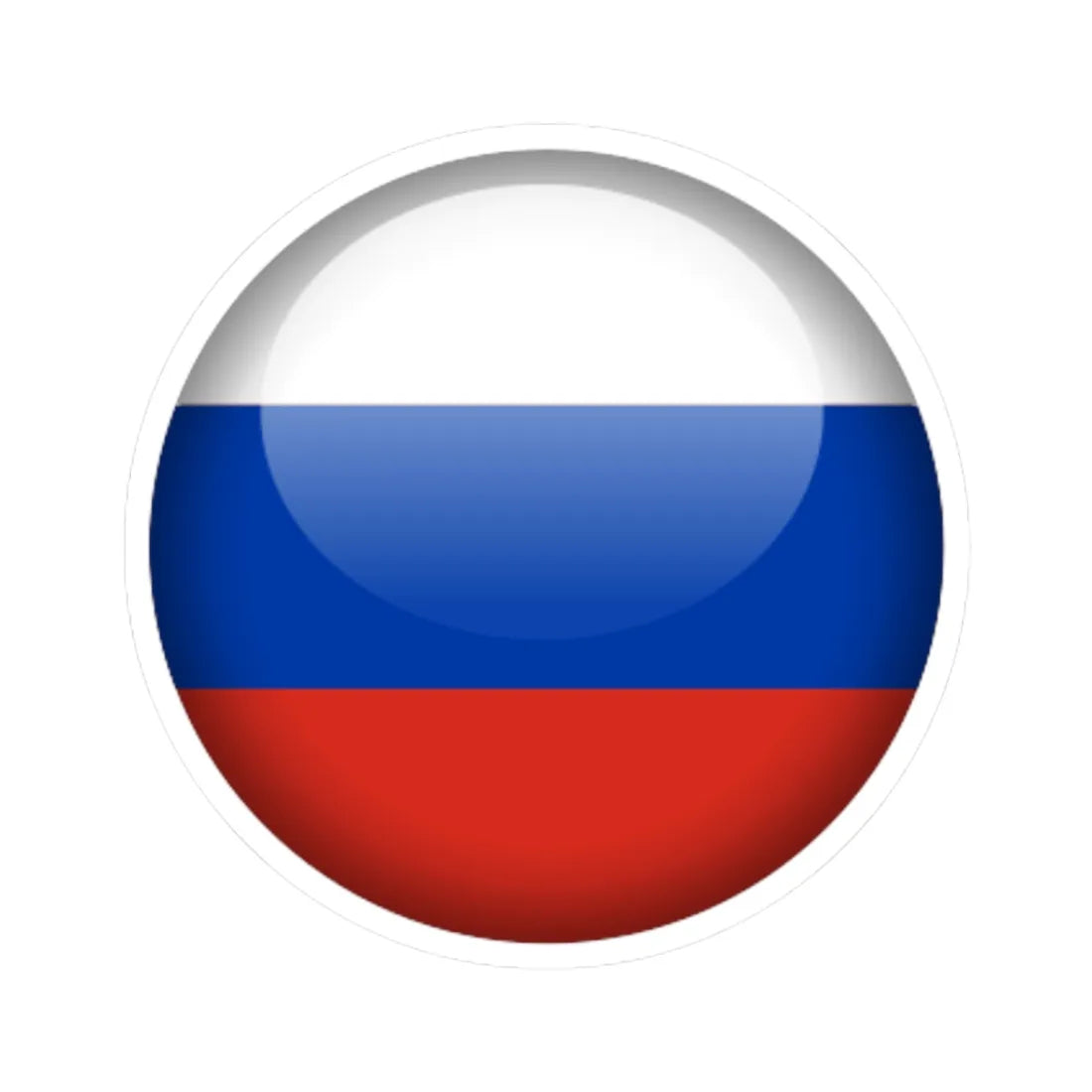 Flag orb Russia (Russia) STICKER Vinyl Kiss-Cut Decal 3 Inch White - The Sticker Space