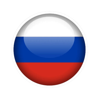 Flag orb Russia (Russia) STICKER Vinyl Kiss-Cut Decal 4 Inch White - The Sticker Space
