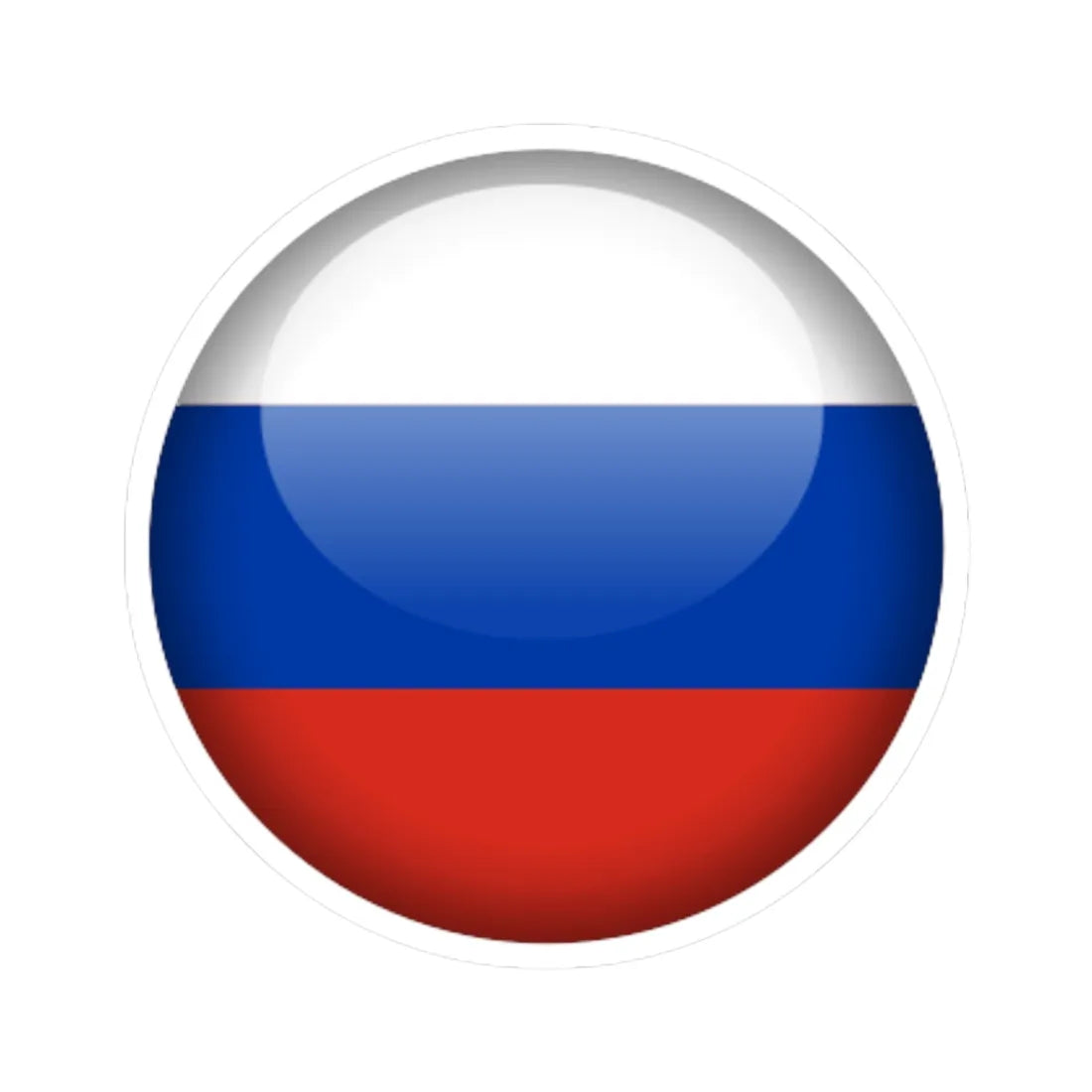 Flag orb Russia (Russia) STICKER Vinyl Kiss-Cut Decal 6 Inch White - The Sticker Space