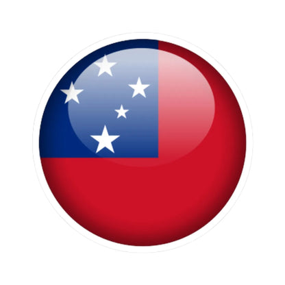 Flag orb Samoa (Samoa) STICKER Vinyl Kiss-Cut Decal 3 Inch White - The Sticker Space