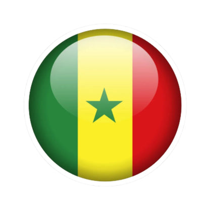 Flag orb Senegal (Senegal) STICKER Vinyl Kiss-Cut Decal 2 Inch White - The Sticker Space
