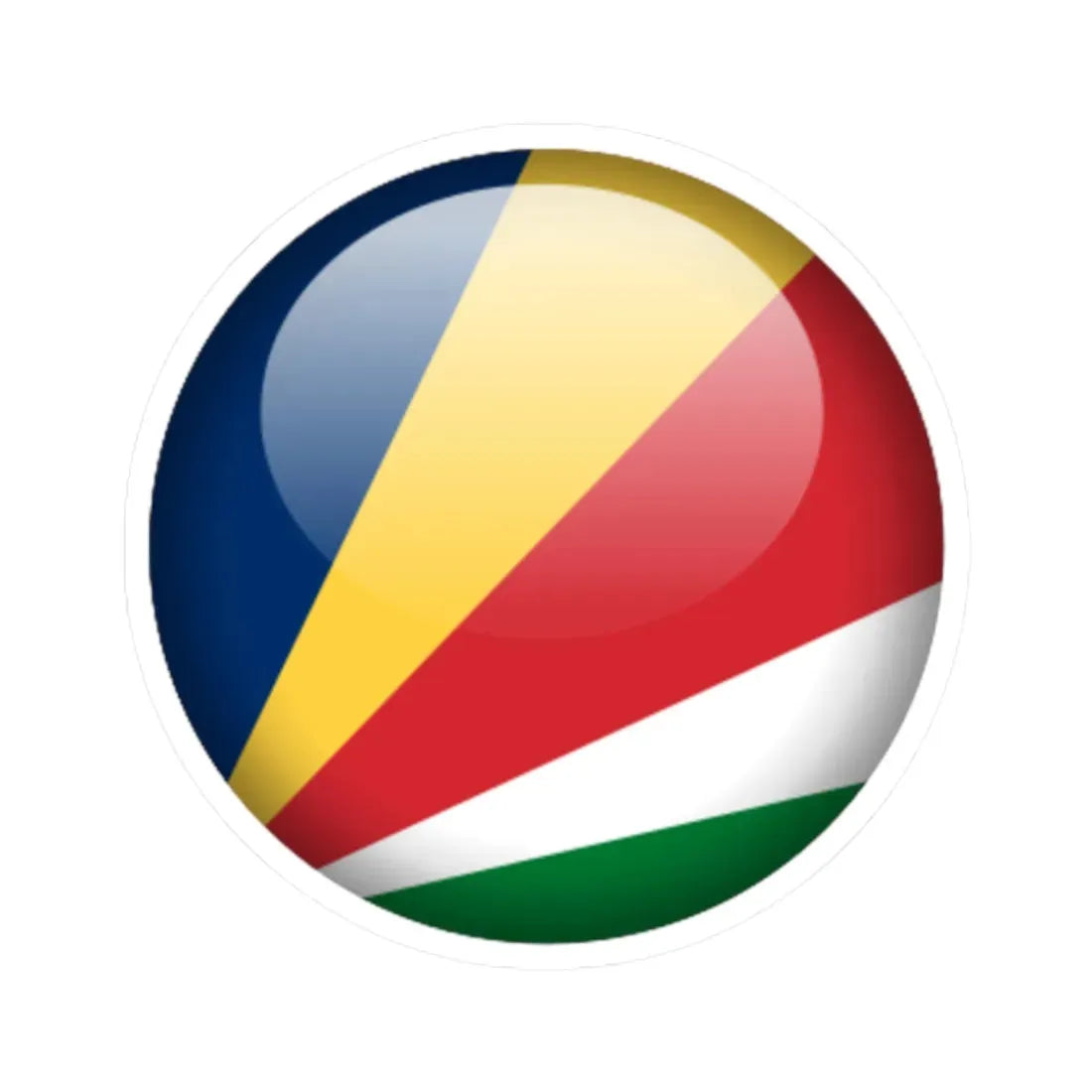 Flag orb Seychelles (Seychelles) STICKER Vinyl Kiss-Cut Decal 2 Inch White - The Sticker Space