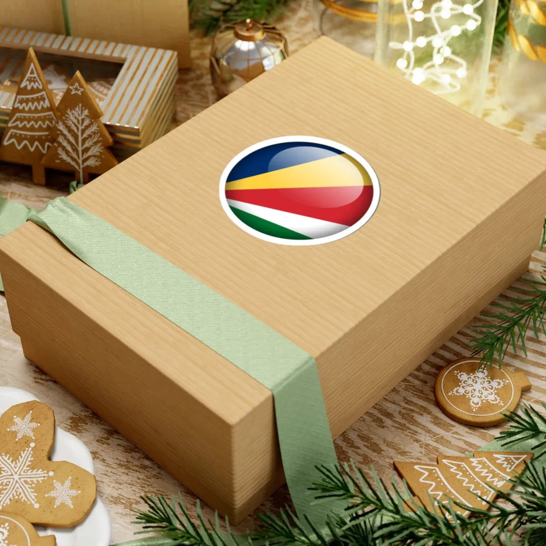 Flag orb Seychelles (Seychelles) STICKER Vinyl Kiss-Cut Decal - The Sticker Space