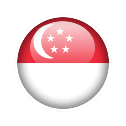 Flag orb Singapore (Singapore) STICKER Vinyl Kiss-Cut Decal 2 Inch White - The Sticker Space