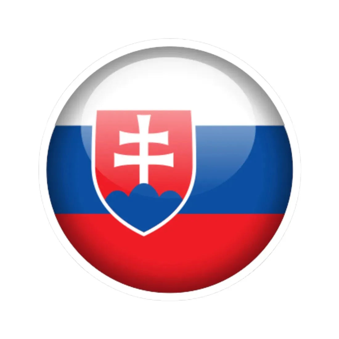 Flag Orb Slovakia (Slovakia) STICKER Vinyl Kiss-Cut Decal 6 Inch White - The Sticker Space