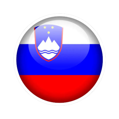 Flag orb Slovenia (Slovenia) STICKER Vinyl Kiss-Cut Decal 6 Inch White - The Sticker Space