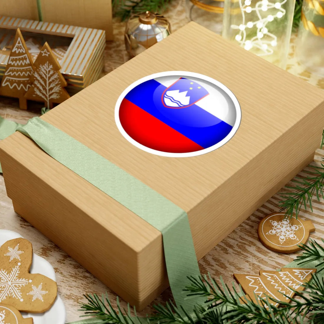 Flag orb Slovenia (Slovenia) STICKER Vinyl Kiss-Cut Decal - The Sticker Space