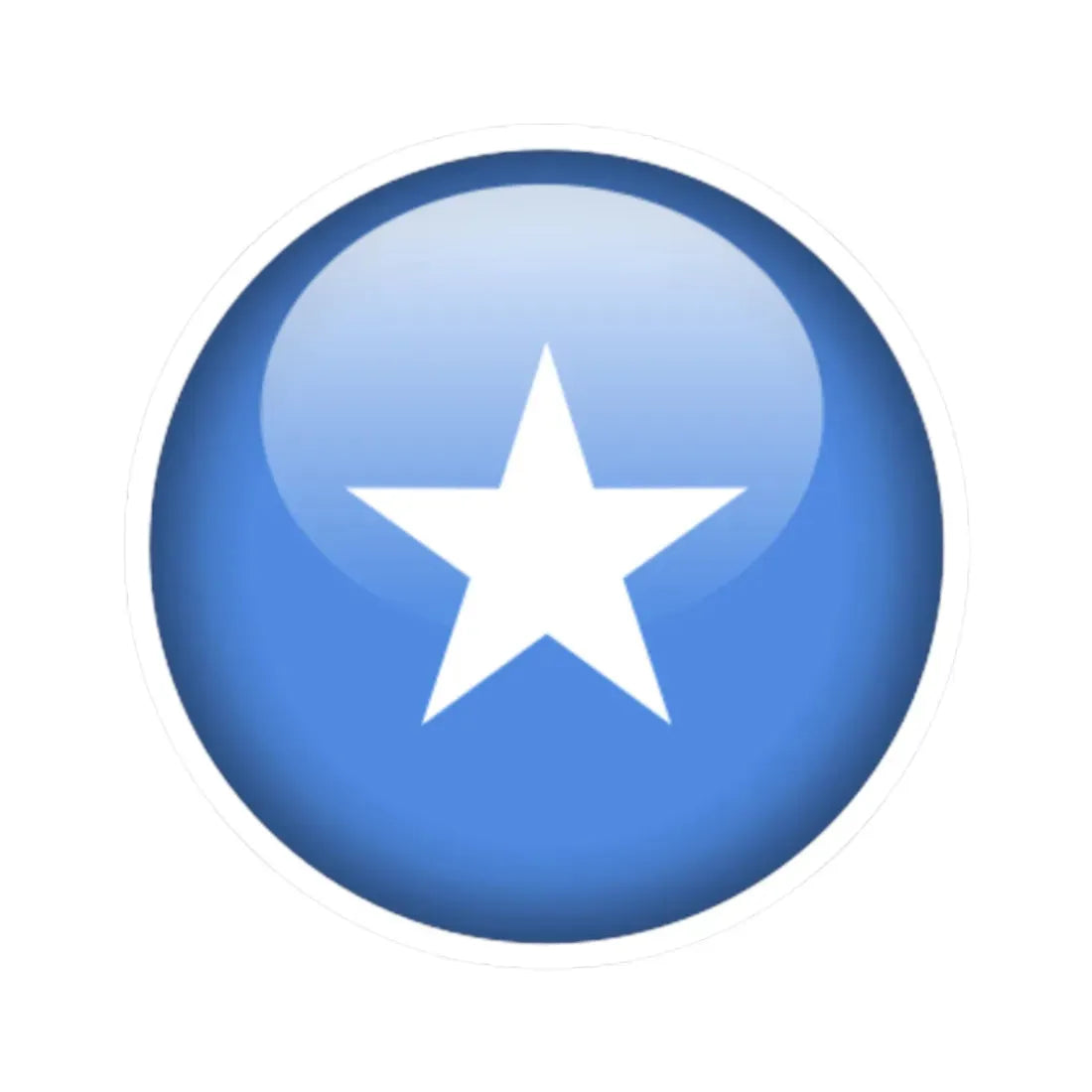 Flag orb Somalia (Mali) STICKER Vinyl Kiss-Cut Decal 2 Inch White - The Sticker Space