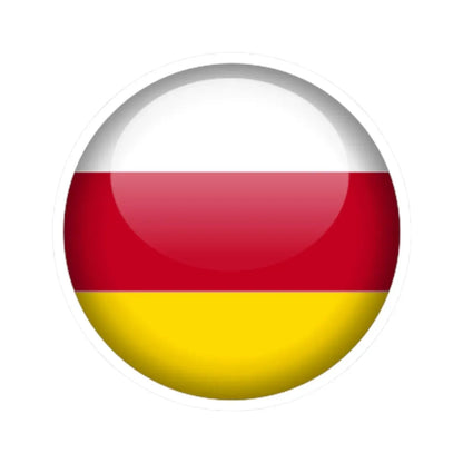 Flag orb South Ossetia STICKER Vinyl Kiss-Cut Decal 2 Inch White - The Sticker Space