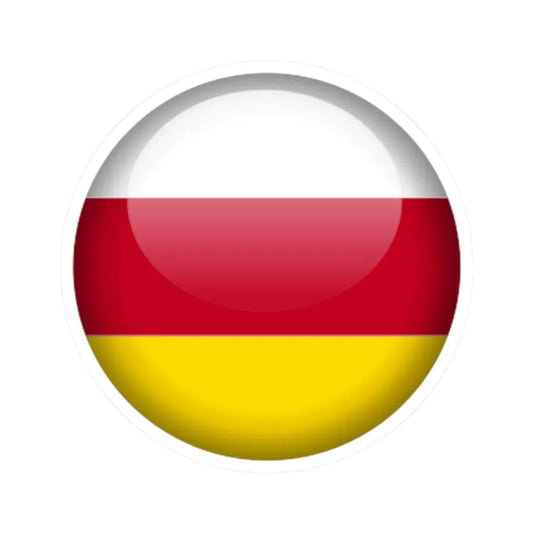 Flag orb South Ossetia STICKER Vinyl Kiss-Cut Decal 2 Inch White - The Sticker Space