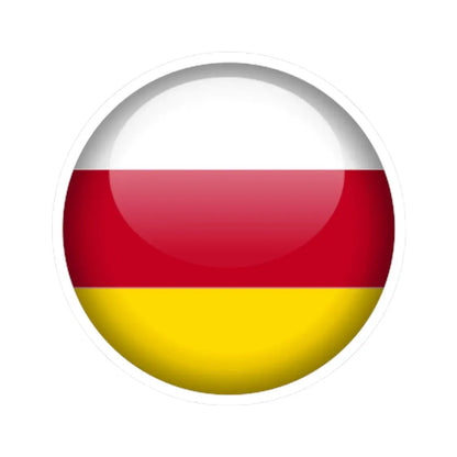 Flag orb South Ossetia STICKER Vinyl Kiss-Cut Decal 3 Inch White - The Sticker Space