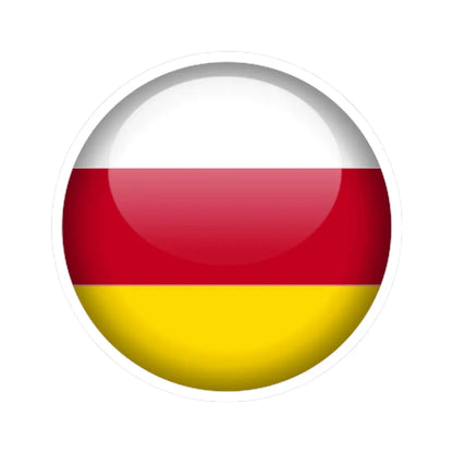 Flag orb South Ossetia STICKER Vinyl Kiss-Cut Decal 6 Inch White - The Sticker Space